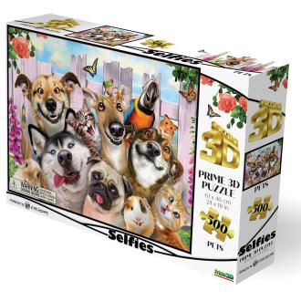 Puzzle 3D - Selfie - Kućni ljubimci 500 kom 61x46cm