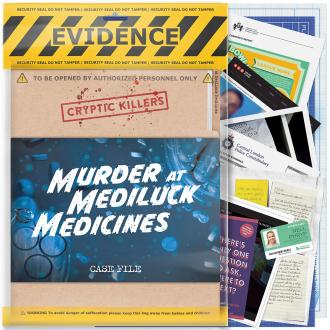 Detektivska igra - Murder at MediLuck Medicines - Cryptic Ki